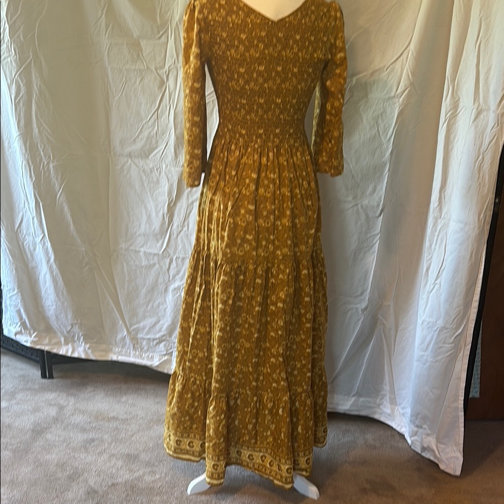 Christy Dawn the Basil  Dress in Goldenrod - Picture 4 of 7